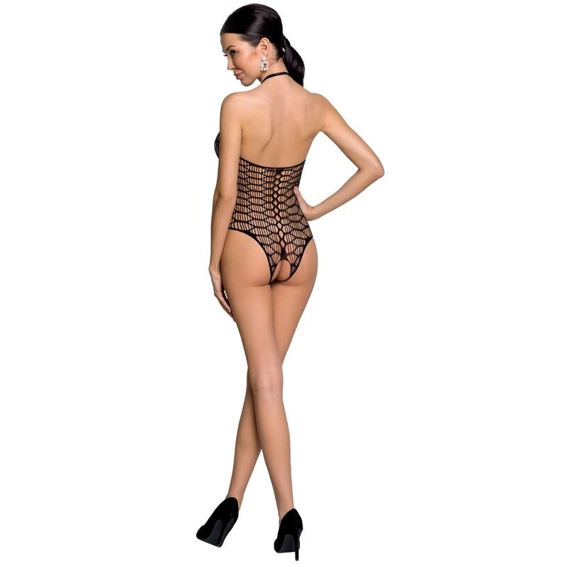 Passion - Bodystocking Femme Bs087 Noir Taille Unique - Gabychou - Bodys sans entrejambe