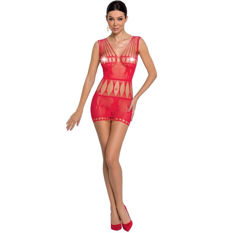 Passion - Bodystocking Femme Bs090 Rouge Taille Unique - Gabychou - Bodystocking
