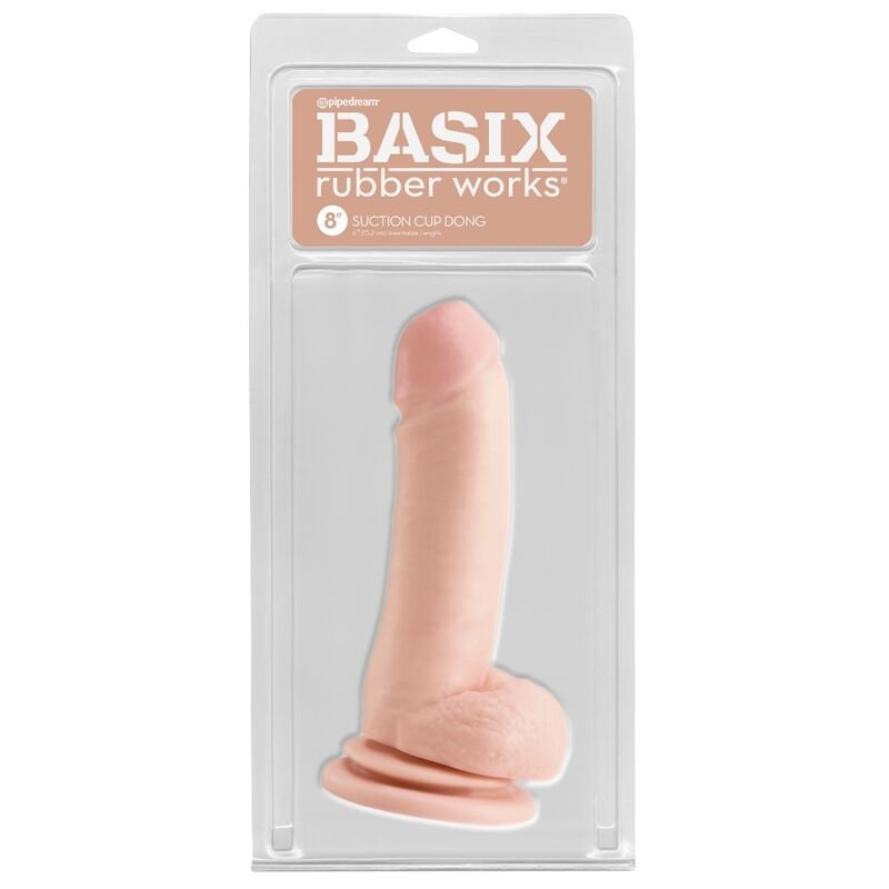 Basix - Pénis d'aspiration naturelle en gelée 18 cm - Gabychou - Godes ceinture