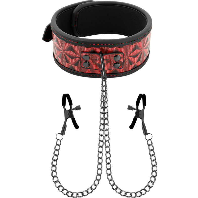 Begme – Collier Édition Rouge avec Pinces Télémon et Doublure en Néoprène