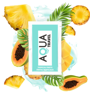 Aqua Travel - Lubrifiant à Base d'Eau Saveur Fruits Tropicaux 6ml - Gabychou - Aux saveurs délicieuses