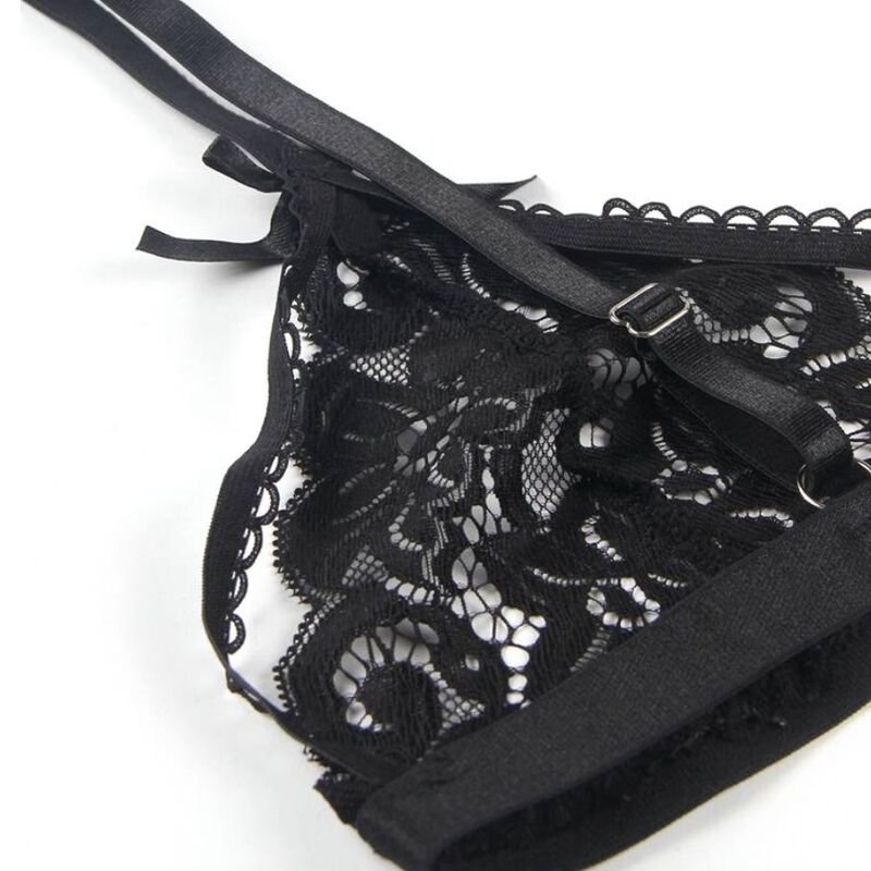 Subblime Set - Ensemble Trois Pièces Soutien-Gorge + Porte-Jarretelles + String L/XL - Gabychou - Ensemble porte-jarretelles