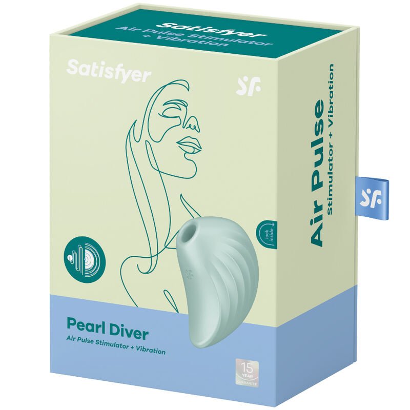 Satisfyer - Stimulateur et Vibrateur Pearl Diver Vert - Gabychou - Jouets pour femmes