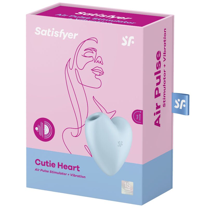 Satisfyer - Stimulateur Coeur Et Vibrateur Cutie Bleu - Gabychou - Jouets pour femmes