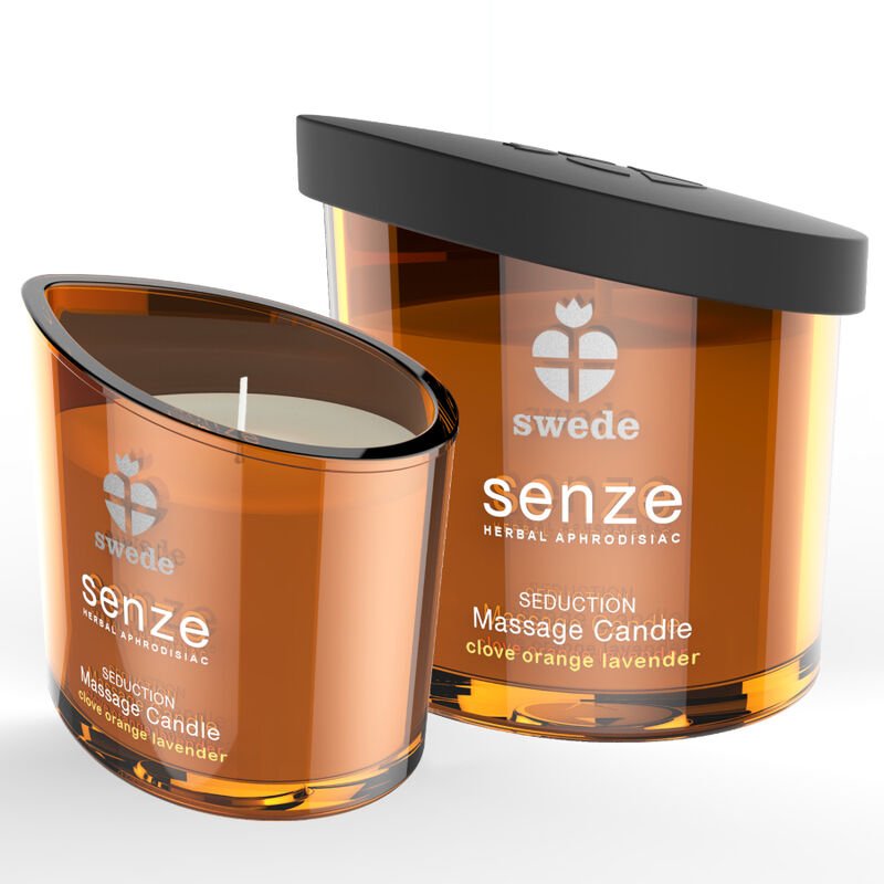 Swede – Bougie de Massage Séduction Senze en Girofle, Orange, Lavande