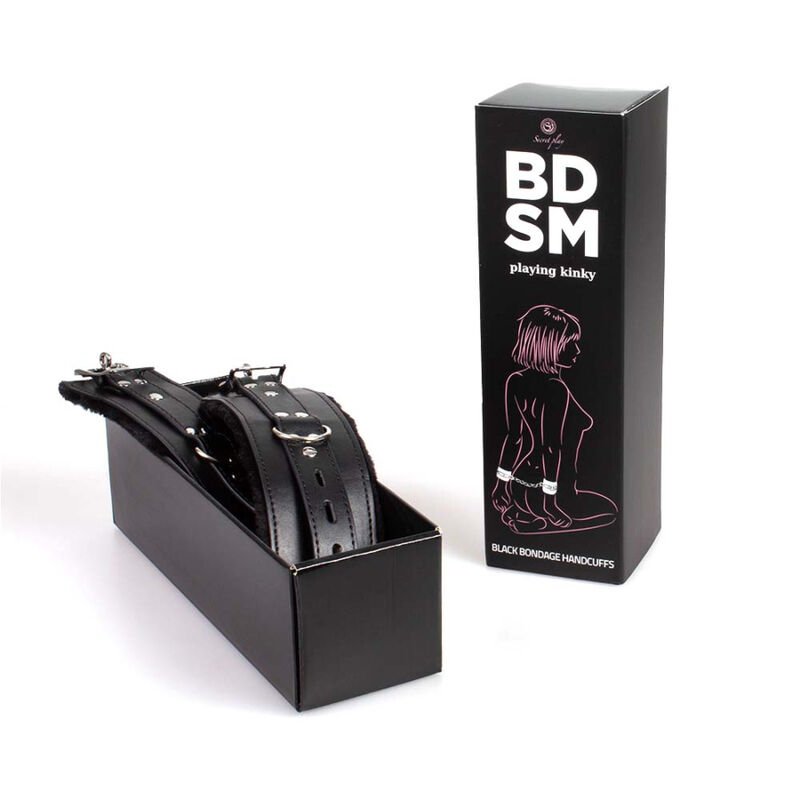 Secretplay - Menottes de Bondage Noires Collection BDSM - Gabychou - Articles BDSM