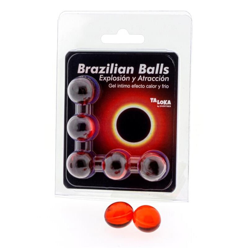 Taloka – Gel Excitant 5 Boules Brésiliennes Effet Chaud Froid