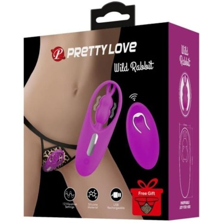 Pretty Love – Stimulateur Wild Rabbit pour Culottes avec Télécommande Lilas