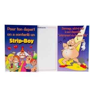 Femarvi - Carte d'Adieu Strip Boy - Gabychou - Articles amusants