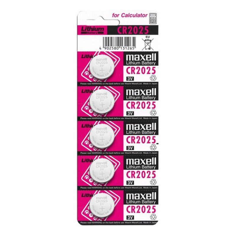 Maxell – Batterie Lithium CR2025 3V 5 unités