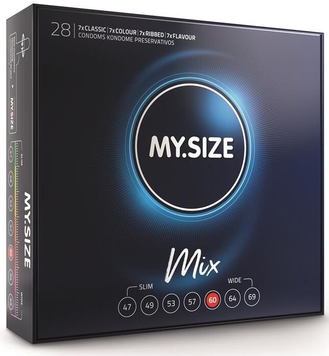 My Size - Mix de Préservatifs 60mm, 28 Unités - Gabychou - Cartons de 30 à 288