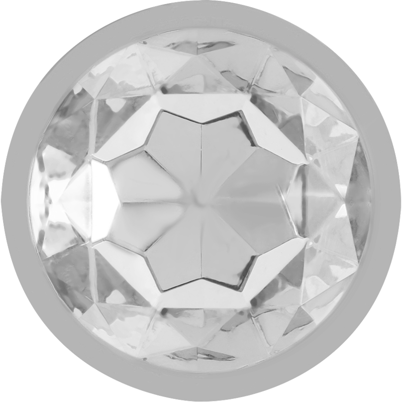 Intense - Plug Anal en Aluminium avec Cristal d'Argent Taille M - Gabychou - Anal
