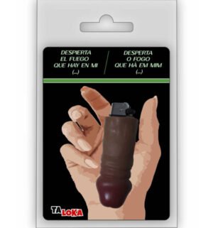 Taloka - Briquet Fantastique en Forme de Pénis, Couleur Mulatto, 100% Rechargeable - Gabychou - Accessoires Humour