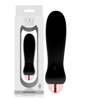 Dolce Vita - Vibrateur Rechargeable Noir 7 Vitesses Cinq - Gabychou - Jouets pour femmes