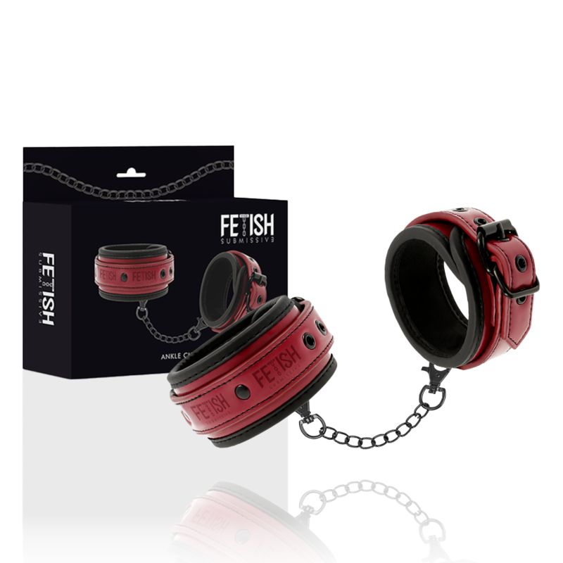 Fetish Submissive Dark Room – Menottes de Cheville en Cuir Vegan avec Doublure en Néoprène