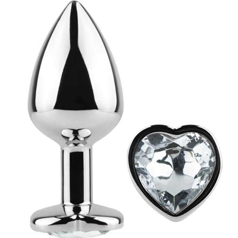 Secretplay - Plug Anal en Métal avec Cœur de Cristal Clair petite Taille 7 Cm - Gabychou - Anal