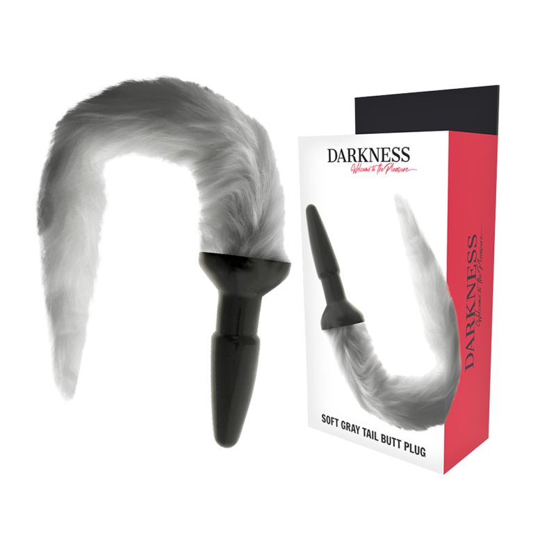 Darkness - Plug Anal en Silicone avec Queue Grise - Gabychou - Anal