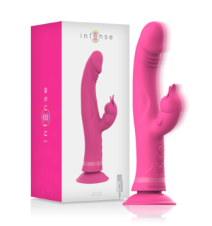 Intense - Vibrateur Julio Rabbit en Silicone Rose - Gabychou - Jouets pour femmes