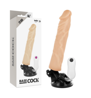 Basecock - Vibrateur Réaliste Télécommande Naturel 21cm