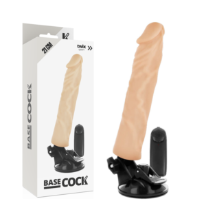 Basecock - Vibrateur Réaliste Télécommande Naturel 21 cm