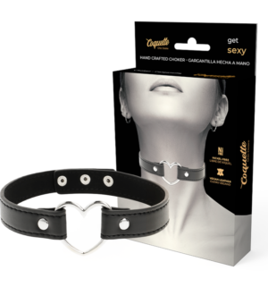Coquette - Collier Chic Desire en Cuir Vegan pour Femme avec Accessoire Coeur - Gabychou - Colliers