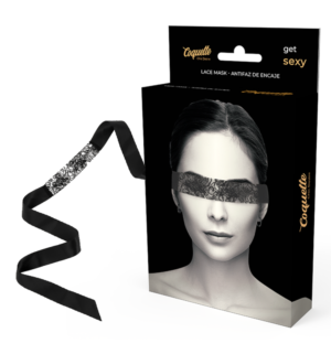 Coquette Chic Desire - Masque en Dentelle Noire avec Ruban - Gabychou - Accessoires