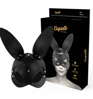 Coquette Chic Desire - Masque en Cuir Vegan avec Oreilles de Lapin - Gabychou - Accessoires