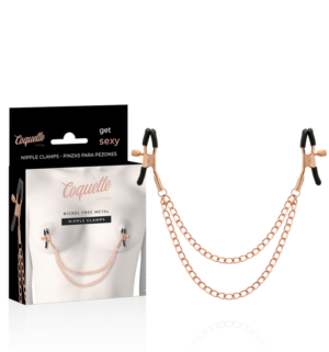Coquette - Pinces Metelons Fantaisie Chic Desire en Métal avec Chaîne - Gabychou - Articles BDSM