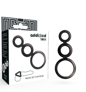 Addicted Toys - Ensemble d'Anneau pour Pénis Fumé - Gabychou - Accessoires Pénis