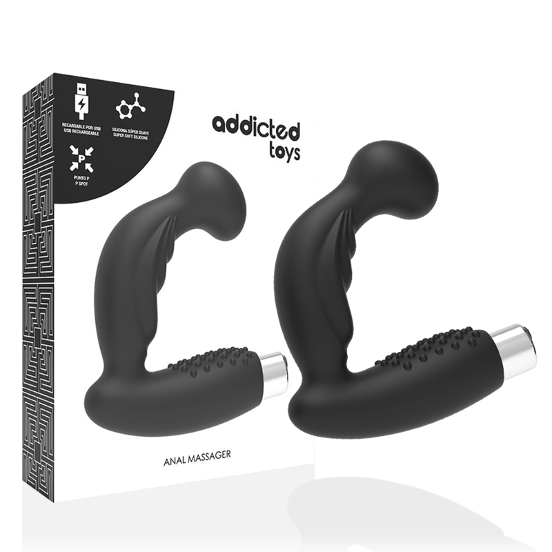 Addicted Toys – Vibrateur Prostatique Rechargeable Modèle 3 Noir