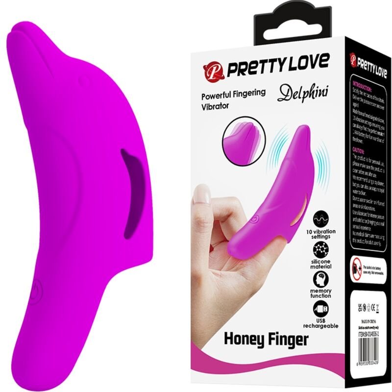 Pretty Love – Stimulateur de Doigts Puissant Violet Delphini