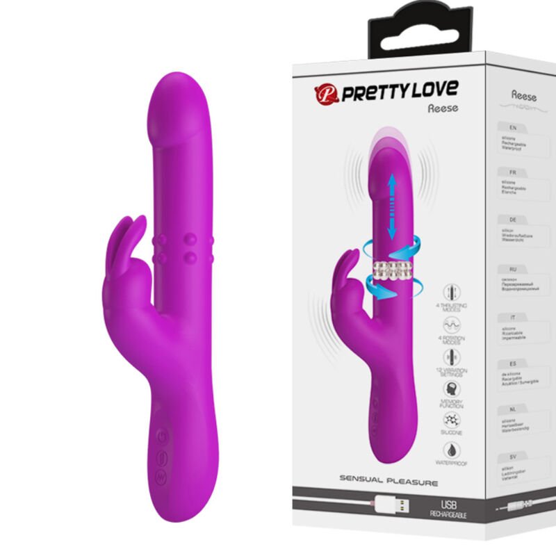 Pretty Love - Vibrateur Reese avec Rotation Violet - Gabychou - Jouets pour femmes