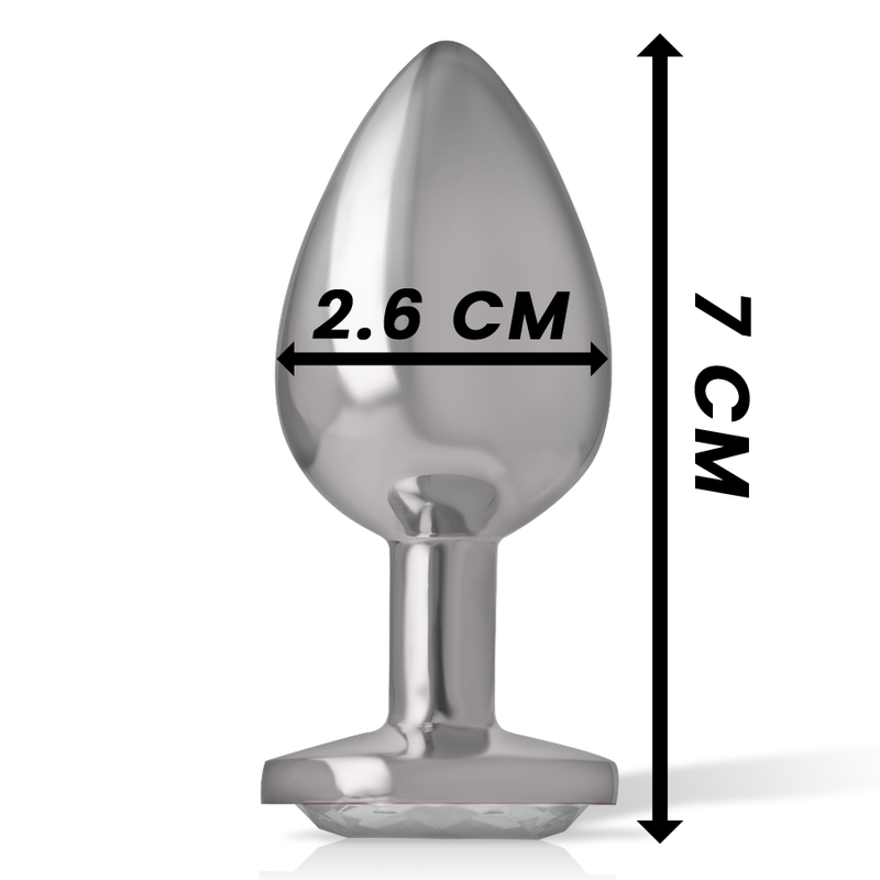 Intense - Plug Anal en Aluminium avec Coeur Blanc Taille S - Gabychou - Anal