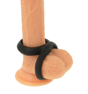 Powering - Anneau Pénis et Testicules Super Flexible et Résistant PR12 Noir - Gabychou - Accessoires Pénis