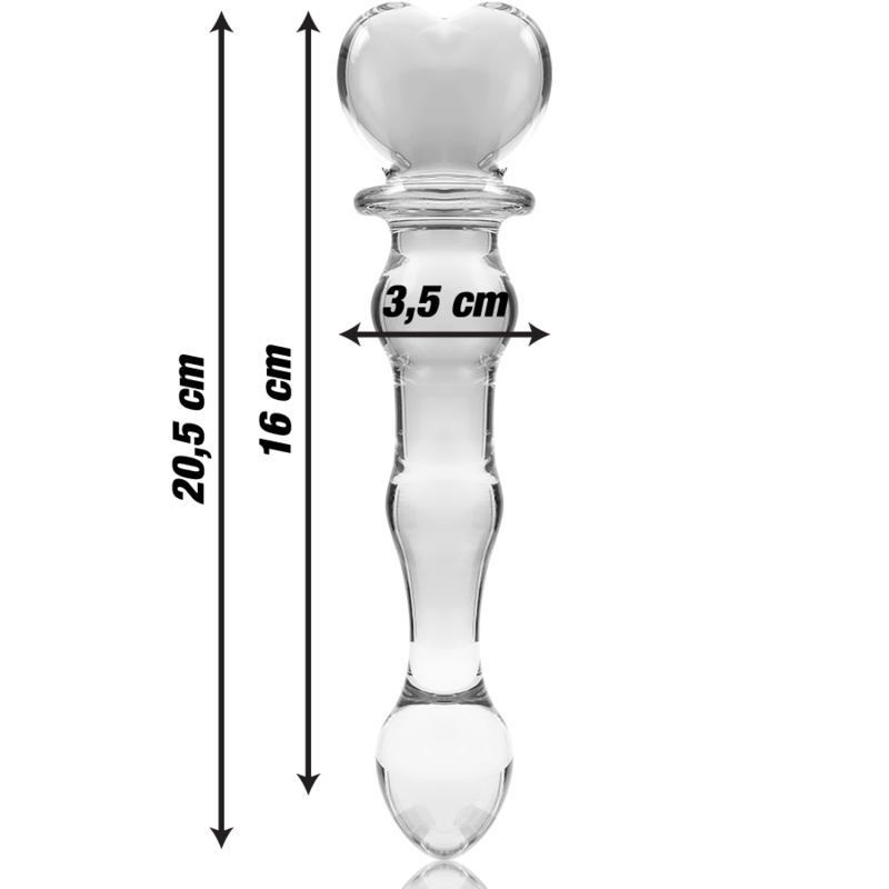 Ibiza - Nebula Series Modèle 21 Gode en Verre Borosilicate 20,5 x 3,5 cm Clair - Gabychou - Godes sans vibration