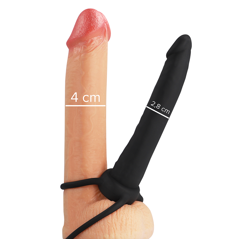 Mythology – Gode Anal Cobi Onyx avec Anneau pour Testicule et Bite en Silicone 13 cm