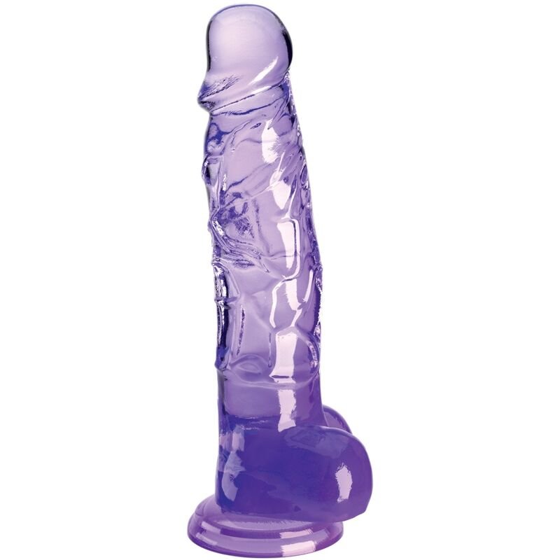 King Cock – Pénis Réaliste avec Boules 16.5 cm Violet