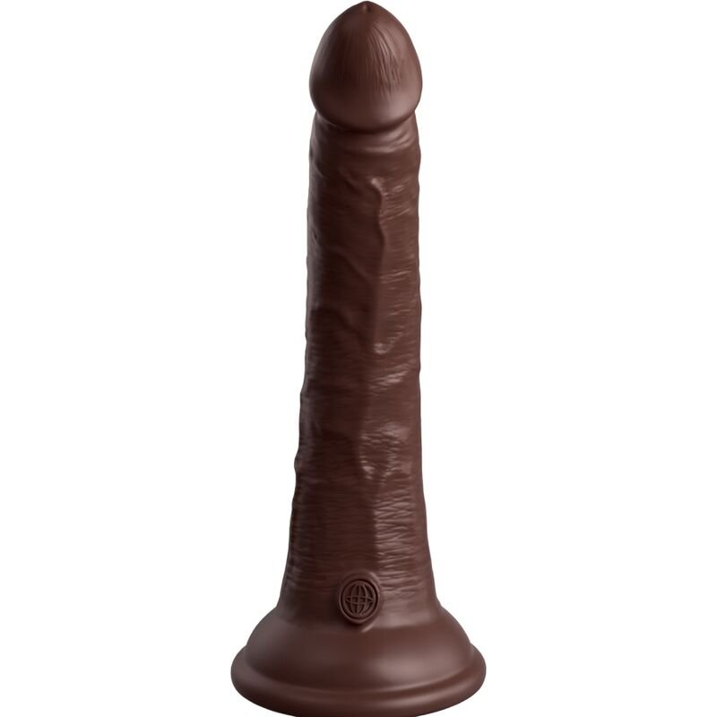 King Cock - Elite Gode Réaliste en Silicone 17.8 Cm Marron - Gabychou - Godes ceinture