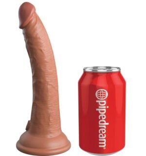 King Cock - Elite Gode Réaliste en Silicone de 17.8 Cm, Caramel - Gabychou - Godes ceinture