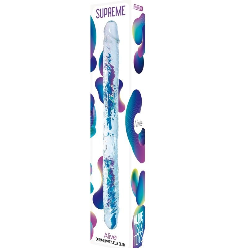 Alive - Pénis Réaliste Suprême Transparent 38,5 cm - Gabychou - Double Pénis