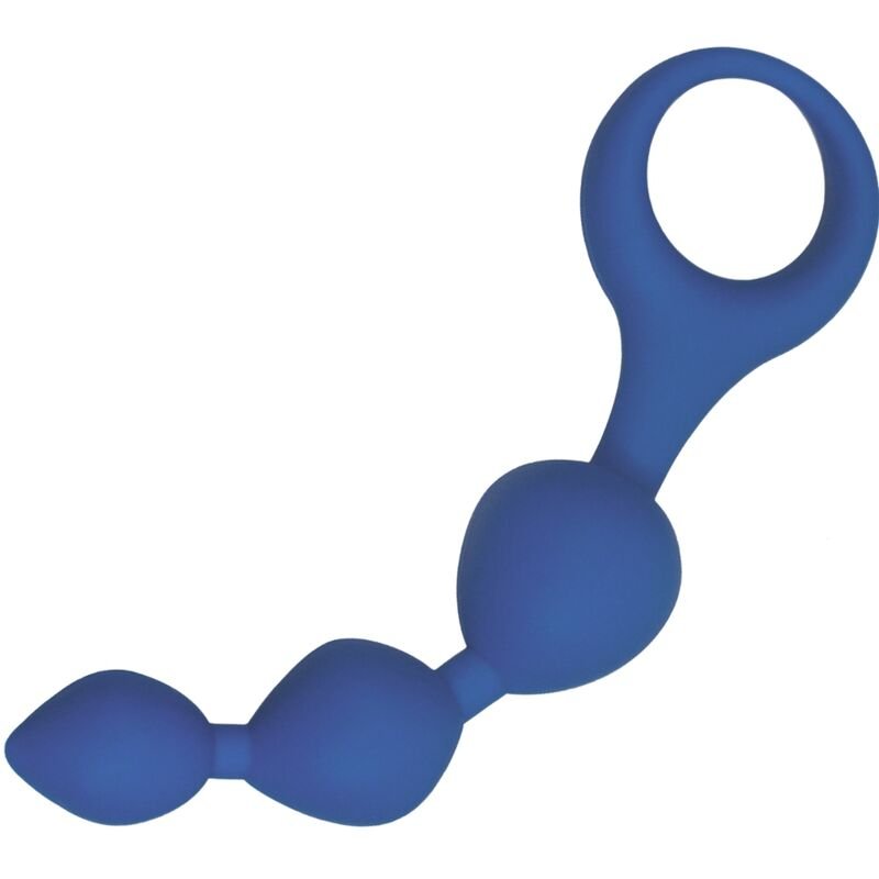 Alive – Balles Anales en Silicone Bleu Triball 15 Cm