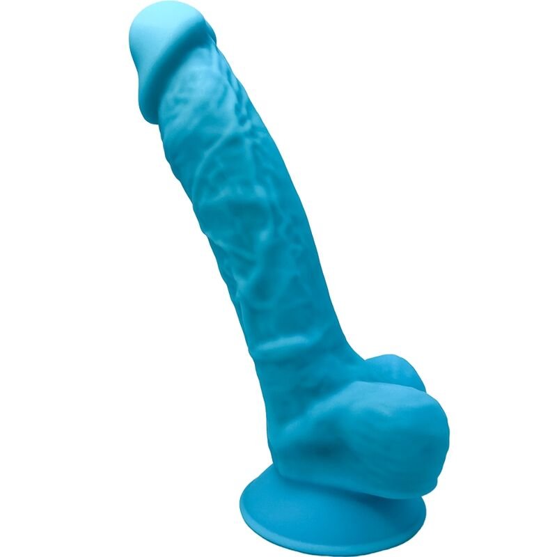 Silexd - Pénis Réaliste Premium Silexpan Silicone Bleu Modèle 1, 17.5 cm - Gabychou - Godes sans vibration