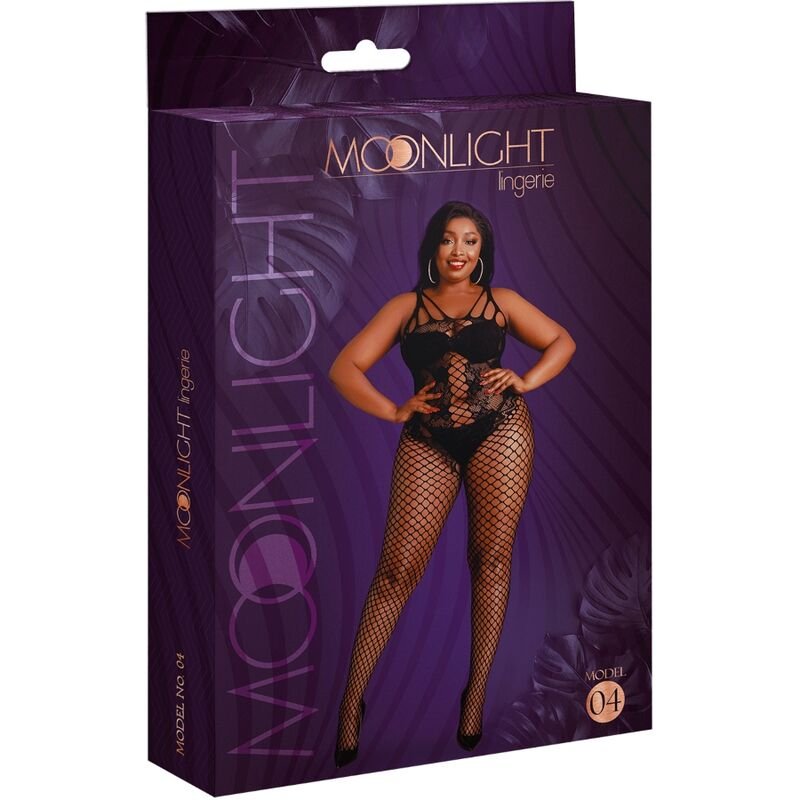 Moonlight - Bodystocking Modèle 4 Noir Grande Taille - Gabychou - Bodystocking