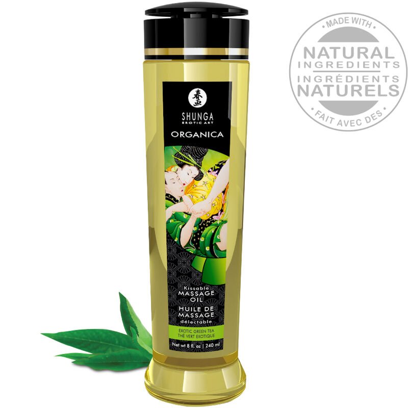 Shunga – Huile de Massage Bio Thé Vert 240ml