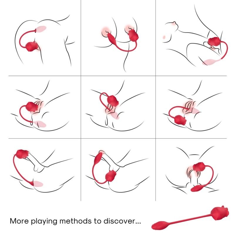 Armony - Stimulateur Rose Vibrateur Cola Rouge - Gabychou - Jouets pour femmes