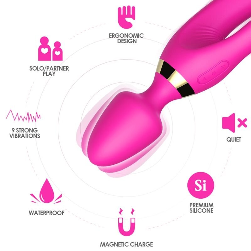 Armony - Masseur Vibrateur Lapin Fuchsia - Gabychou - Jouets pour femmes