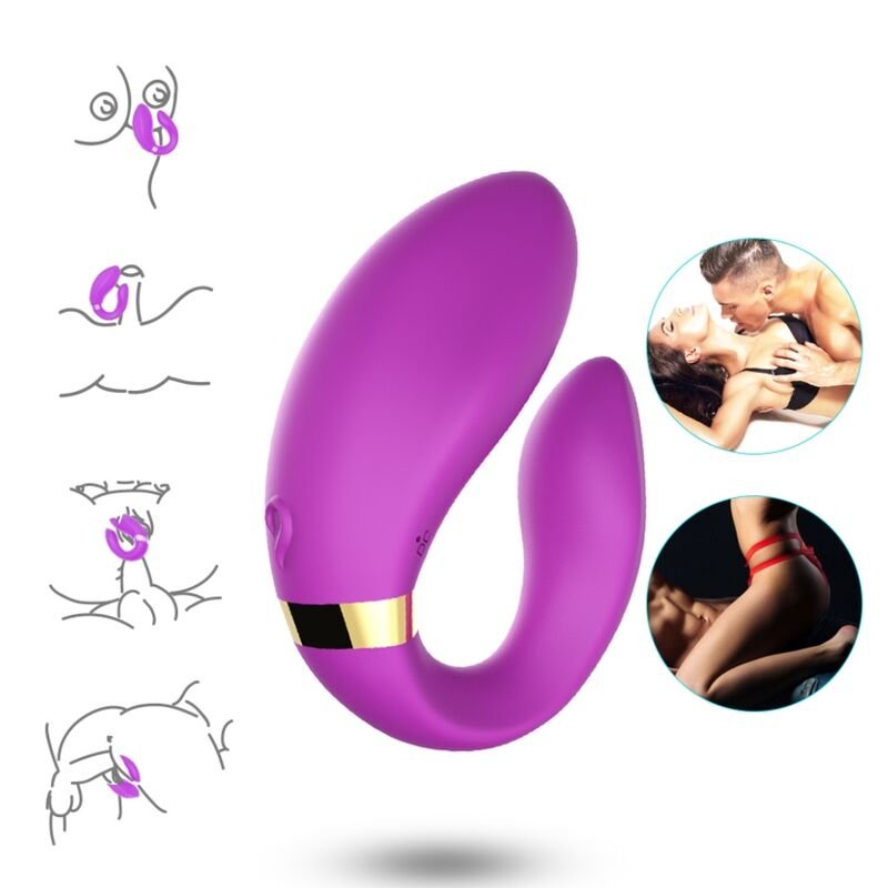 Armony - Vibrateur Croissant Télécommande pour Couples Violet - Gabychou - Vibromasseur couple
