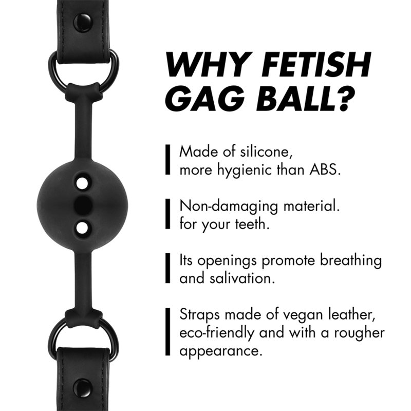 Fetish Submissive Bondage - Bâillon à Boule en Silicone Respirant - Gabychou - Baillons boules