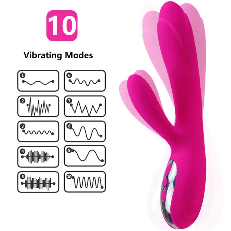 Armony - Vibrateur Stimulateur Flexible Effet Chaleur Fuchsia - Gabychou - Sextoys