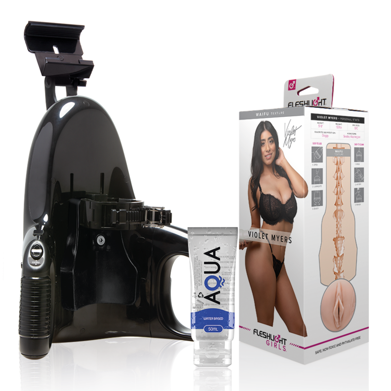 Fleshlight – Violet Myers Waifu avec Lancement Universel et Lubrifiant de Qualité Aqua 50ml